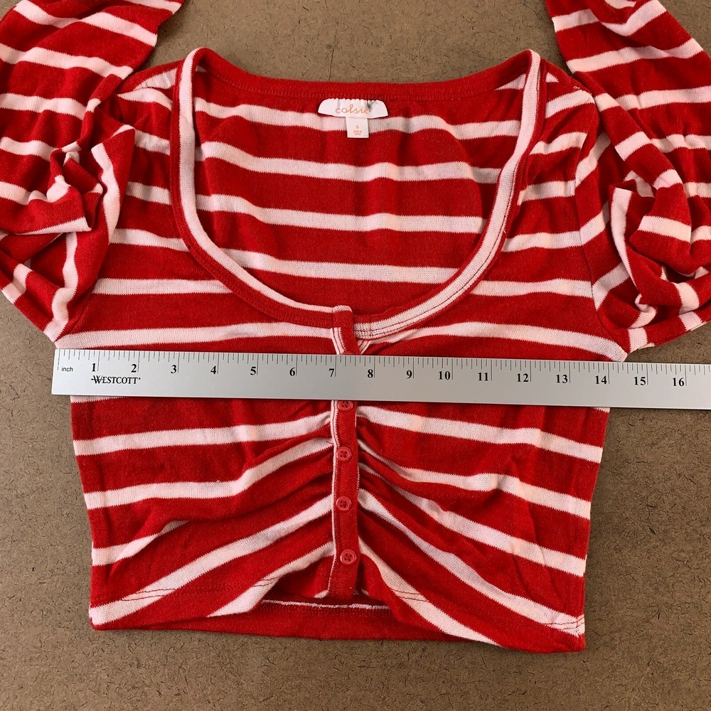 Colsie Women's Size Small Red Striped 3 Piece Pajama Set & Headband NWT *Flaw - Picture 6 of 12